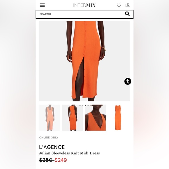 L’AGENCE Julian Sleeveless Knit Midi Dress - Picture 5 of 7